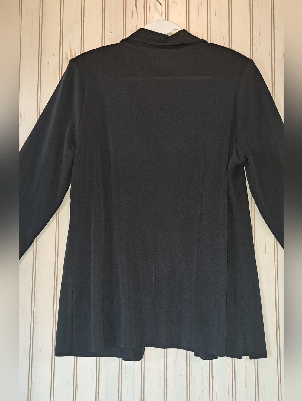 Exclusively Misook Black Open Front Office Business Cardigan Jacket Medium - Picture 8 of 10